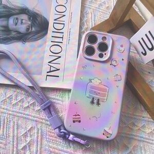 Pastel Patterned Phone Case with Strap